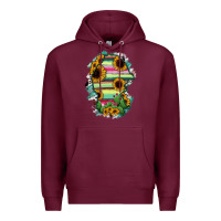 Burgundy Coahuila State Of Mexico Map Premium Hoodie - RanaPortraitStore