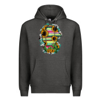 Charcoal Heather Coahuila State Of Mexico Map Premium Hoodie - RanaPortraitStore
