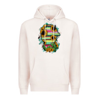 Pale Pink Coahuila State Of Mexico Map Premium Hoodie - RanaPortraitStore