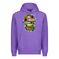 Purple Coahuila State Of Mexico Map Premium Hoodie - RanaPortraitStore