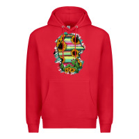 Red Coahuila State Of Mexico Map Premium Hoodie - RanaPortraitStore