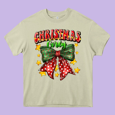 Festive Holiday Bow Design Heavy Core Tee Designed By Cowhidedigitalart