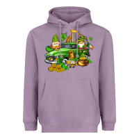 Lavender st patricks gnomes  with farm truck Heavyweight Hoodie - AdoDesignShop