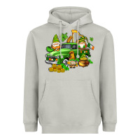 Moon Dust st patricks gnomes  with farm truck Heavyweight Hoodie - AdoDesignShop