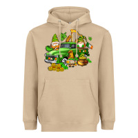 Mushroom st patricks gnomes  with farm truck Heavyweight Hoodie - AdoDesignShop