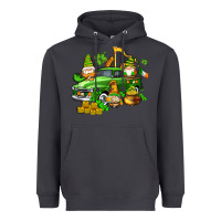 Smoke st patricks gnomes  with farm truck Heavyweight Hoodie - AdoDesignShop