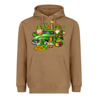 Toasted Coconut st patricks gnomes  with farm truck Heavyweight Hoodie - AdoDesignShop