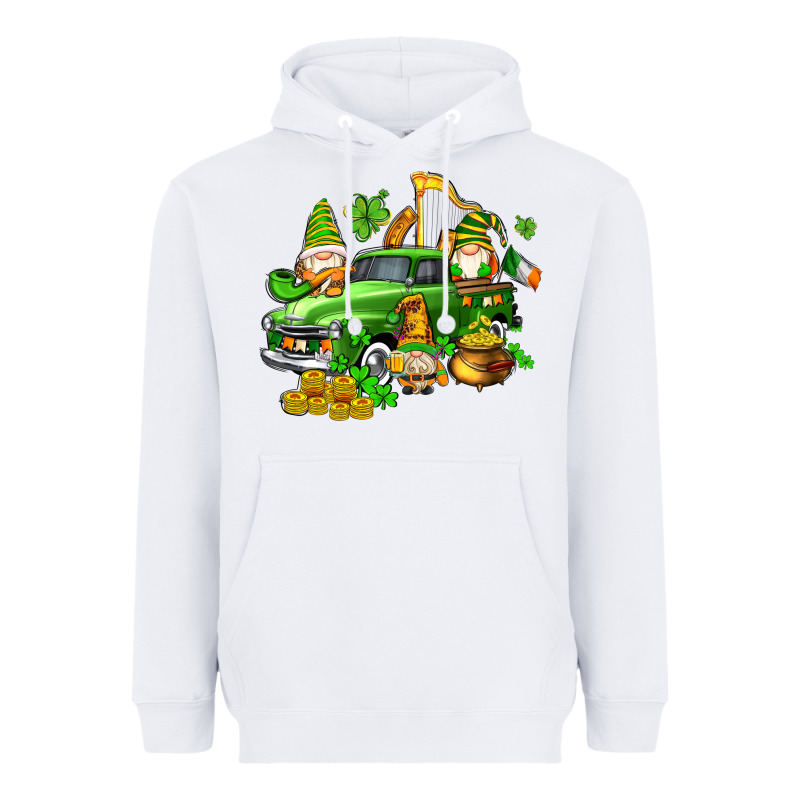 St Patricks Gnomes  With Farm Truck Heavyweight Hoodie by AdoDesignShop | Teevron