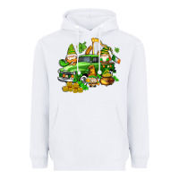White st patricks gnomes  with farm truck Heavyweight Hoodie - AdoDesignShop