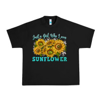 Black just a girl who loves sunflower Urban Heavy Tee - texasbilliewilder