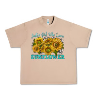 Burro just a girl who loves sunflower Urban Heavy Tee - texasbilliewilder