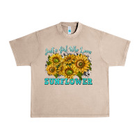 French Oak just a girl who loves sunflower Urban Heavy Tee - texasbilliewilder