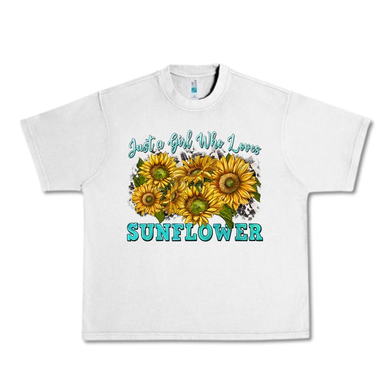 Just A Girl Who Loves Sunflower Urban Heavy Tee by texasbilliewilder | Teevron