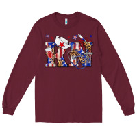 Burgundy rn registered nurse billie wilder Long Sleeve Tee - texasbilliewilder