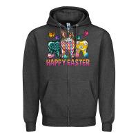 Charcoal Heather happy easter dental Zipper Hoodie - Neo Western