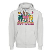 Dove Grey happy easter dental Zipper Hoodie - Neo Western