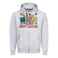 Heather Grey happy easter dental Zipper Hoodie - Neo Western