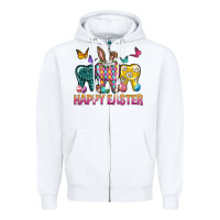 White happy easter dental Zipper Hoodie - Neo Western