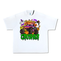 White spooky crusher monster truck Urban Heavy Tee - BarkalooDesign
