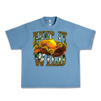 Pebble Blue keep it wild western Urban Heavy Tee - texasbilliewilder