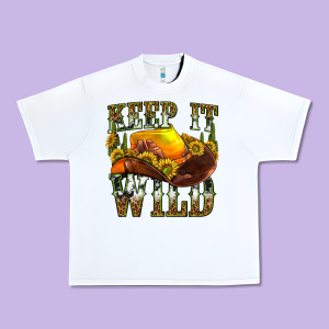 Keep It Wild Western Urban Heavy Tee Designed By Texasbilliewilder