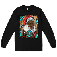 Black african american santa joy Long Sleeve Tee - RanaPortraitStore