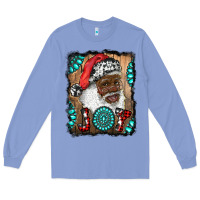 Colony Blue african american santa joy Long Sleeve Tee - RanaPortraitStore