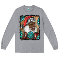 Heather Grey african american santa joy Long Sleeve Tee - RanaPortraitStore
