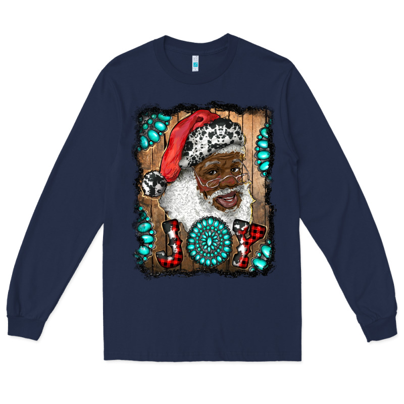 African American Santa Joy Long Sleeve Tee by RanaPortraitStore | Teevron