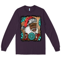 Plum african american santa joy Long Sleeve Tee - RanaPortraitStore
