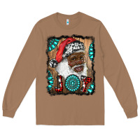 Toasted Coconut african american santa joy Long Sleeve Tee - RanaPortraitStore