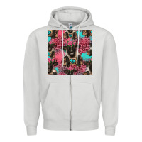 Dove Grey black sheep seamless pattern Zipper Hoodie - HRA Design Shop