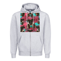 Heather Grey black sheep seamless pattern Zipper Hoodie - HRA Design Shop