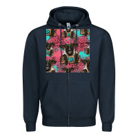 Navy black sheep seamless pattern Zipper Hoodie - HRA Design Shop