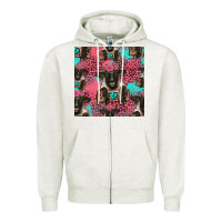 Oatmeal Heather black sheep seamless pattern Zipper Hoodie - HRA Design Shop