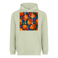 Matcha halloween pumpkin and candy seamless pattern Heavyweight Hoodie - BundleAndBundleShop