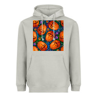 Moon Dust halloween pumpkin and candy seamless pattern Heavyweight Hoodie - BundleAndBundleShop