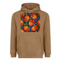 Toasted Coconut halloween pumpkin and candy seamless pattern Heavyweight Hoodie - BundleAndBundleShop