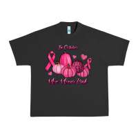 Pigment Black In October We Wear Pink Pumpkins Urban Heavy Tee - RanaPortraitStore