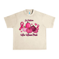 Sandshell In October We Wear Pink Pumpkins Urban Heavy Tee - RanaPortraitStore