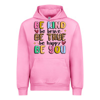Fuchsia Pink be kind be brave be true be happy be you Urban Hoodie - MaliasSmallBusiness