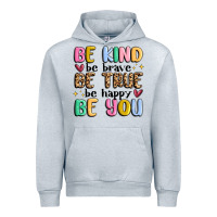 Heather Grey be kind be brave be true be happy be you Urban Hoodie - MaliasSmallBusiness