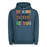 Pigment Midnight Navy be kind be brave be true be happy be you Urban Hoodie - MaliasSmallBusiness