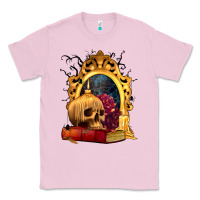 Bubblegum Pink Halloween Skull Candles and Roses Classic Tee - texasbilliewilder