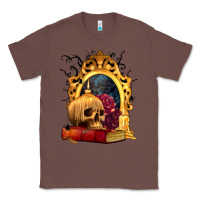 Chestnut Halloween Skull Candles and Roses Classic Tee - texasbilliewilder