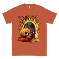 Copper Halloween Skull Candles and Roses Classic Tee - texasbilliewilder