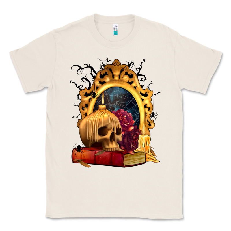 Halloween Skull Candles And Roses Classic Tee by texasbilliewilder | Teevron