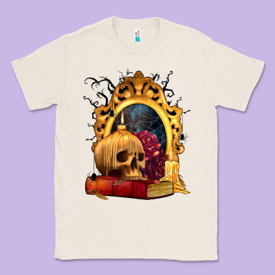 Halloween Skull Candles And Roses Classic Tee Designed By Texasbilliewilder
