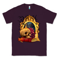 Plum Halloween Skull Candles and Roses Classic Tee - texasbilliewilder