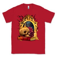 Red Halloween Skull Candles and Roses Classic Tee - texasbilliewilder